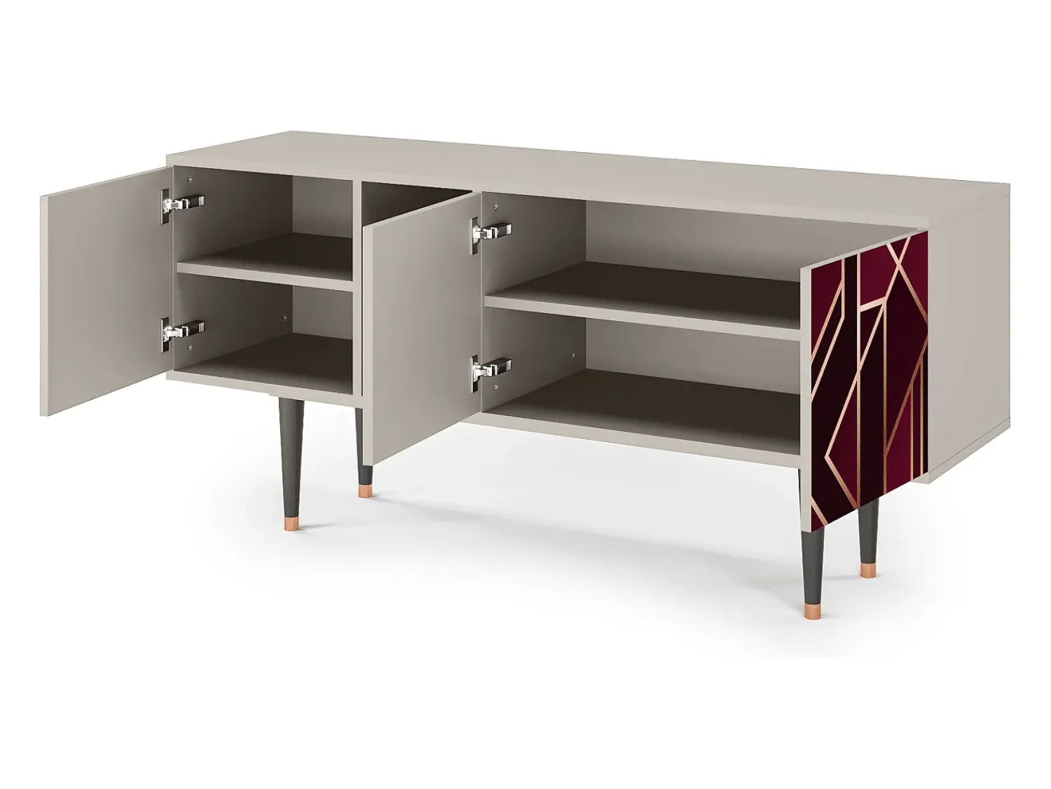 Mueble de TV - 150х69х41 cm - T5 - Burgundy Jewelery, Areia^ Móvel De Tv