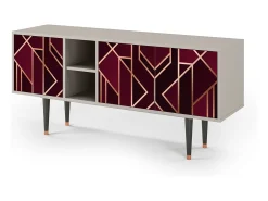 Mueble de TV - 150х69х41 cm - T5 - Burgundy Jewelery, Areia^ Móvel De Tv