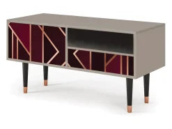 Móvel De Tv| Mueble de TV - 115х59х48 cm - T3 - Burgundy Jewelery, Areia Bege