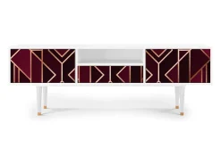 Mueble de TV - 170х59х41 cm - T6 - Burgundy Jewelery, Branco^ Móvel De Tv