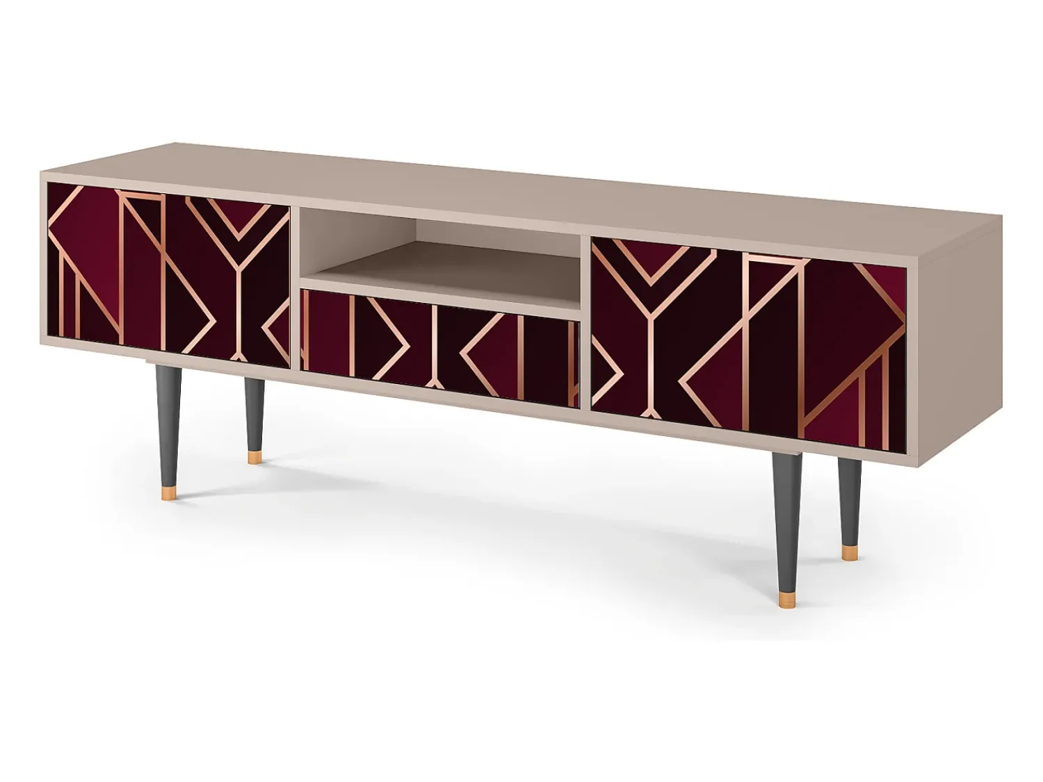 Best Mueble de TV - 170х59х41 cm - T6 - Burgundy Jewelery, Areia Bege