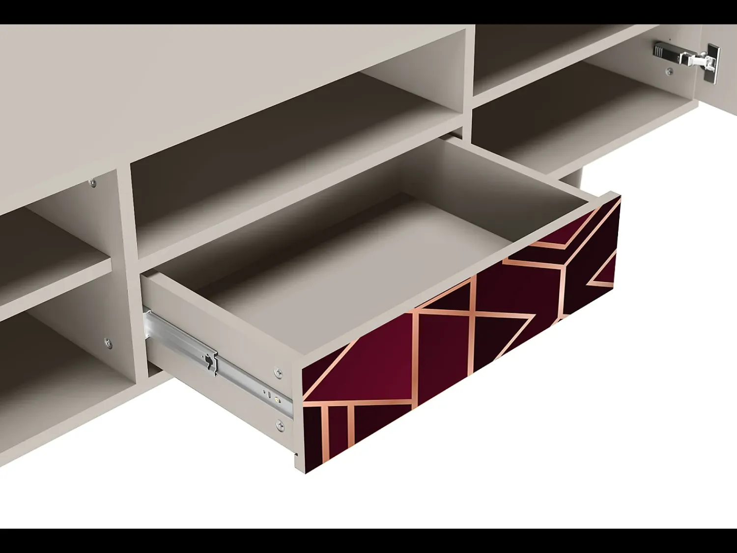 Best Mueble de TV - 170х59х41 cm - T6 - Burgundy Jewelery, Areia Bege