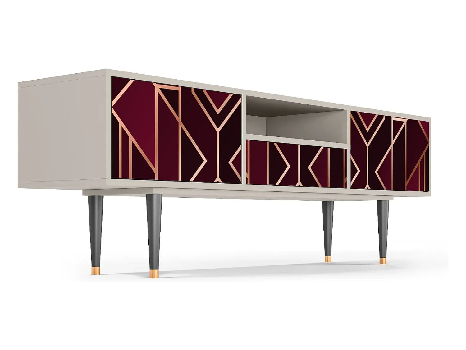 Best Mueble de TV - 170х59х41 cm - T6 - Burgundy Jewelery, Areia Bege
