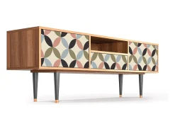 Móvel De Tv* Mueble de TV - 170х59х41 cm - T6 - Butterfly Effect, Nogueira Castanho