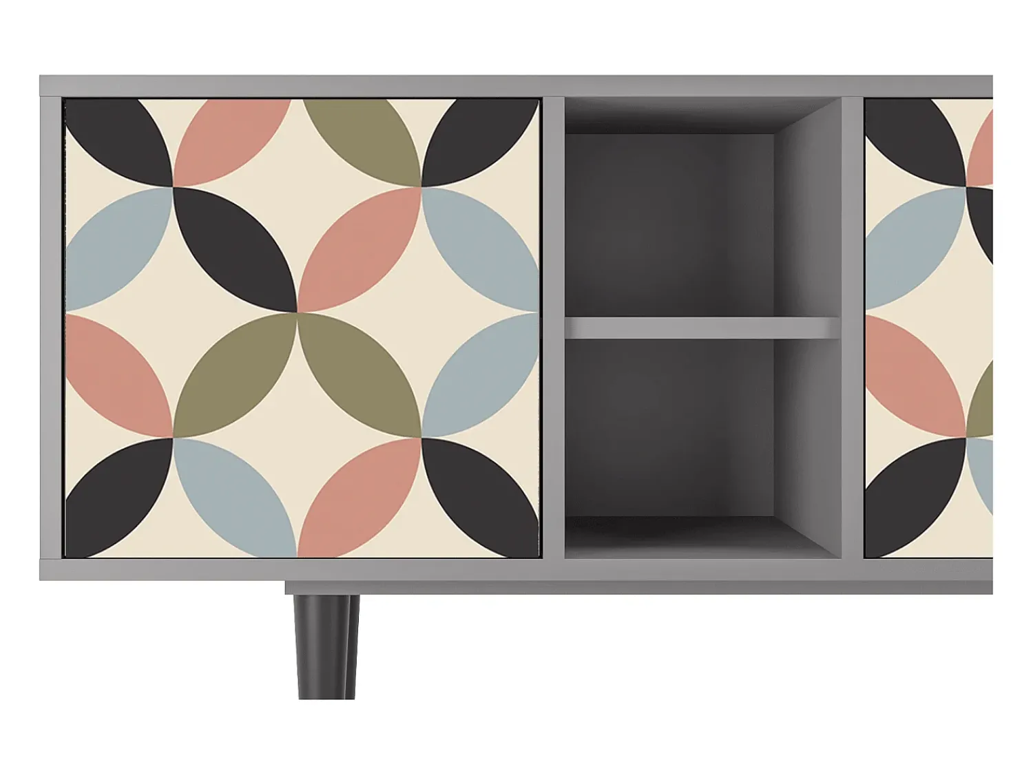 Sale Mueble de TV - 150х69х41 cm - T5 - Butterfly Effect, Cinza Cinzento