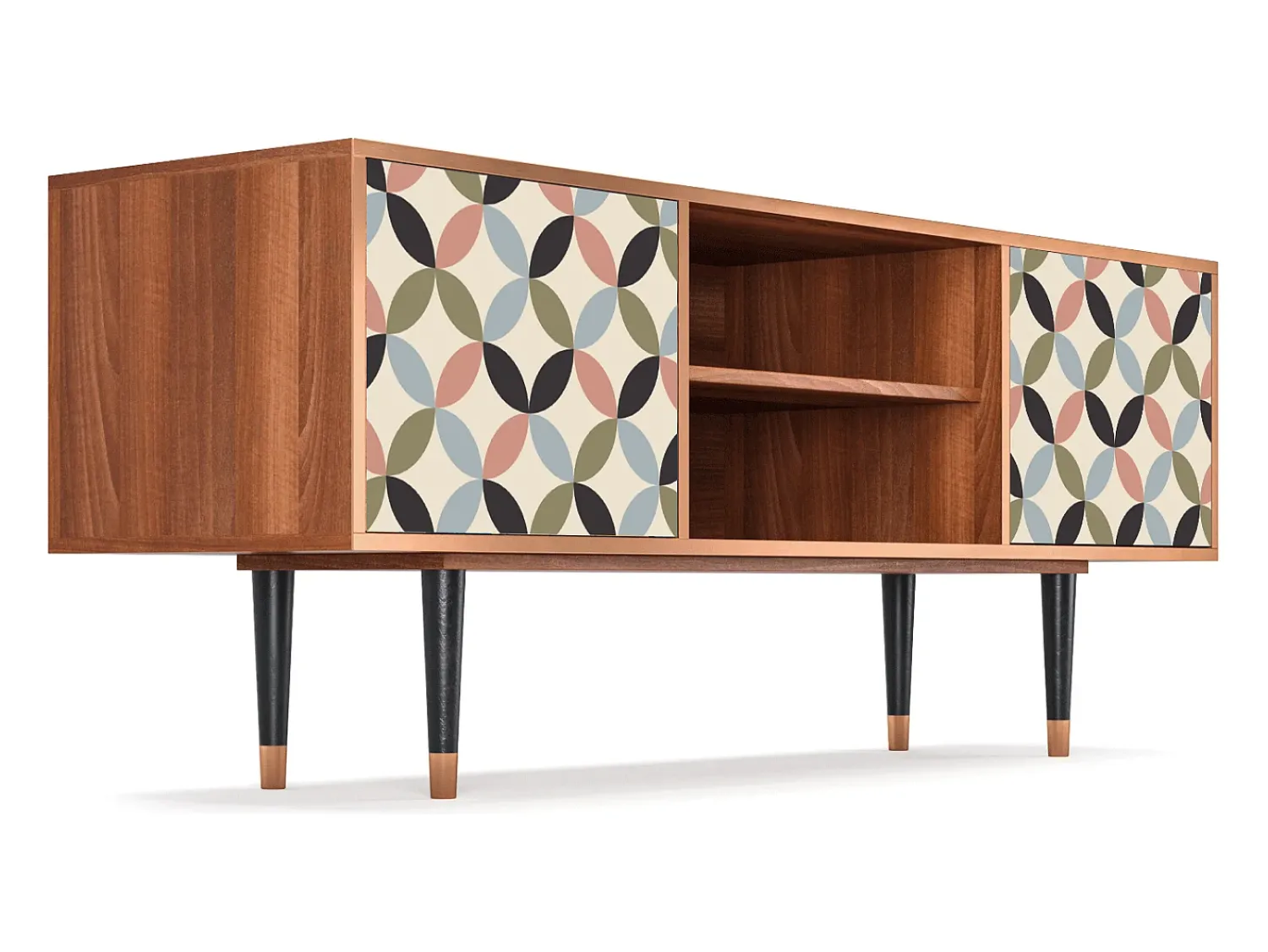 Móvel De Tv* Mueble de TV - 170х69х48 cm - T2 - Butterfly Effect, Nogueira Castanho