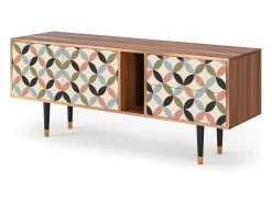 Móvel De Tv| Mueble de TV - 170х69х48 cm - T1 - Butterfly Effect, Nogueira Castanho