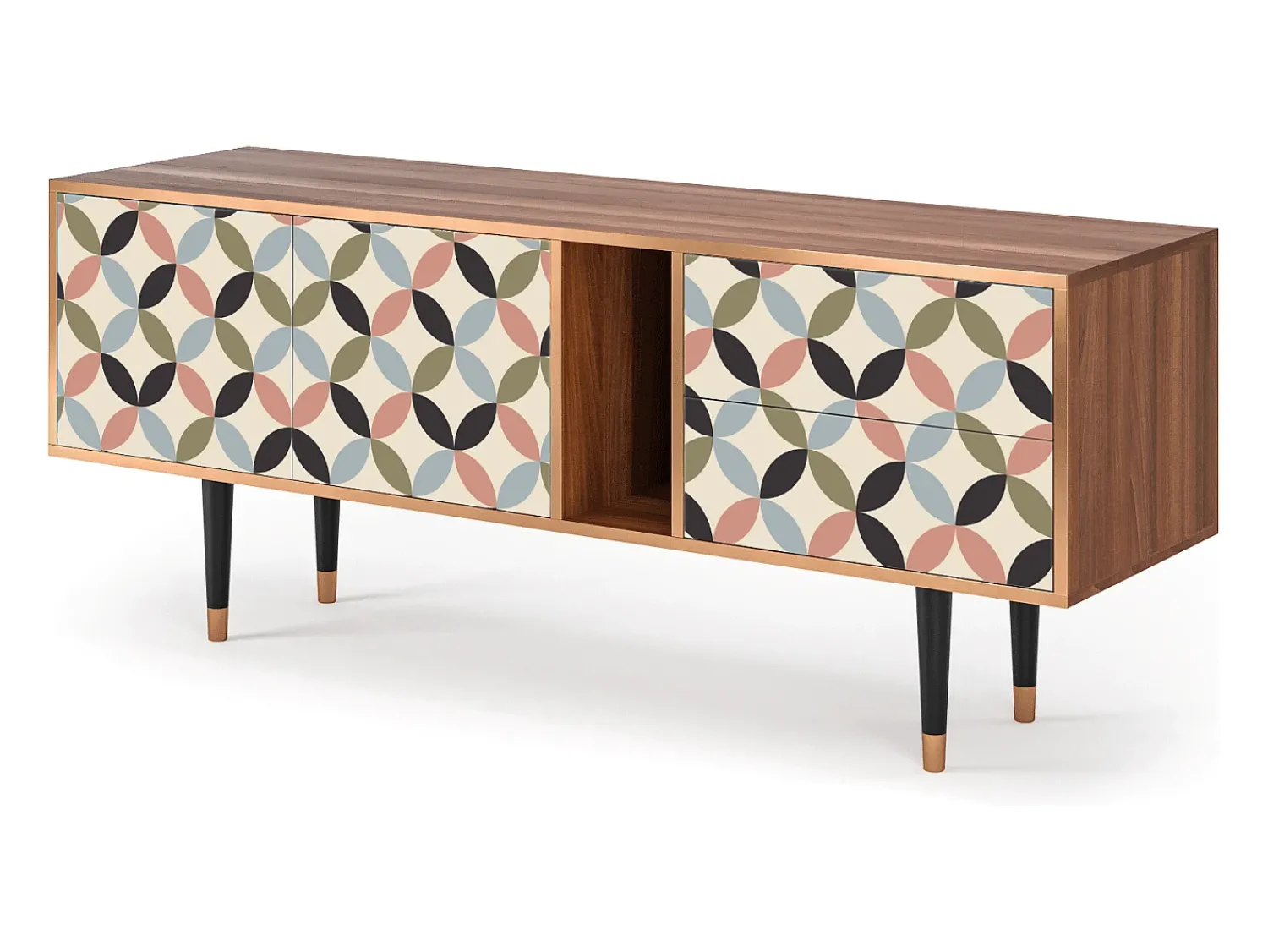 Móvel De Tv| Mueble de TV - 170х69х48 cm - T1 - Butterfly Effect, Nogueira Castanho