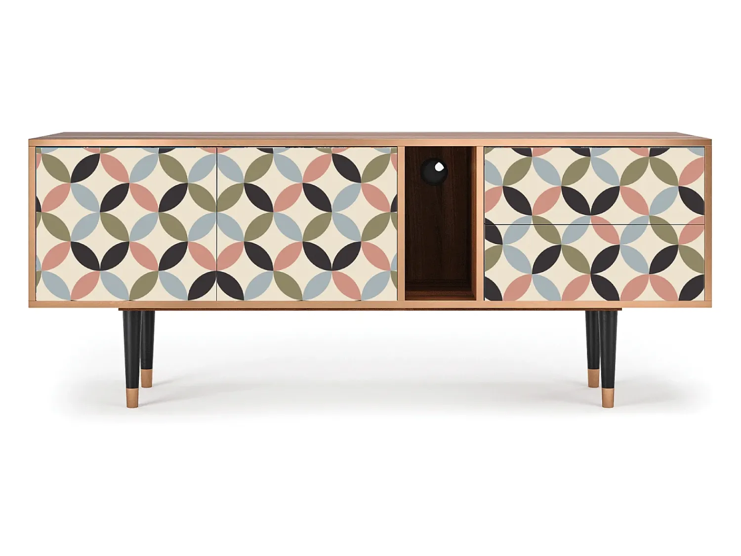 Móvel De Tv| Mueble de TV - 170х69х48 cm - T1 - Butterfly Effect, Nogueira Castanho