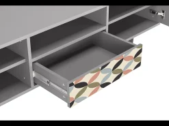 Mueble de TV - 170х59х41 cm - T6 - Butterfly Effect, Cinza^ Móvel De Tv