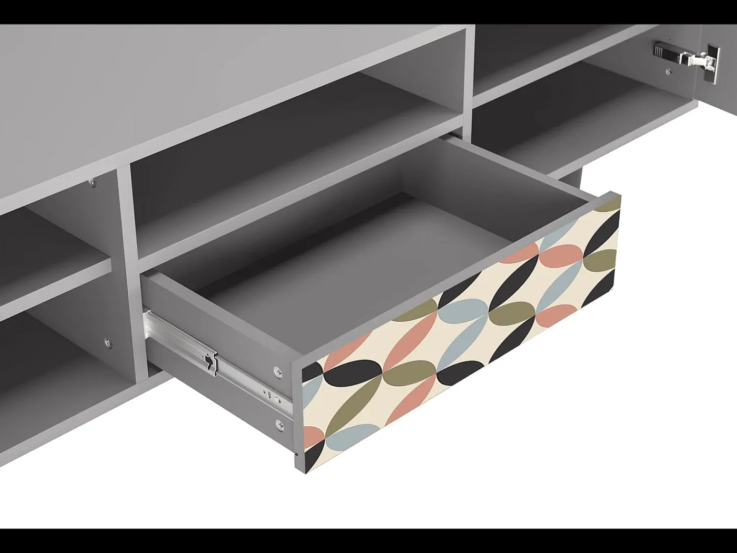 Mueble de TV - 170х59х41 cm - T6 - Butterfly Effect, Cinza^ Móvel De Tv