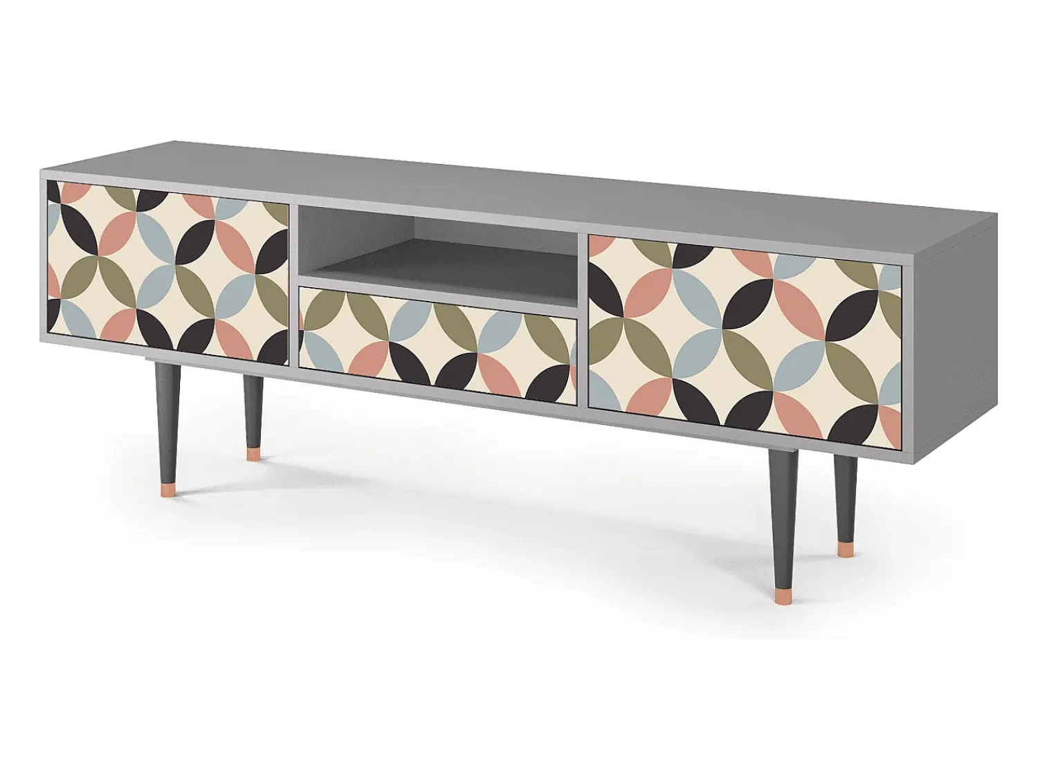 Mueble de TV - 170х59х41 cm - T6 - Butterfly Effect, Cinza^ Móvel De Tv
