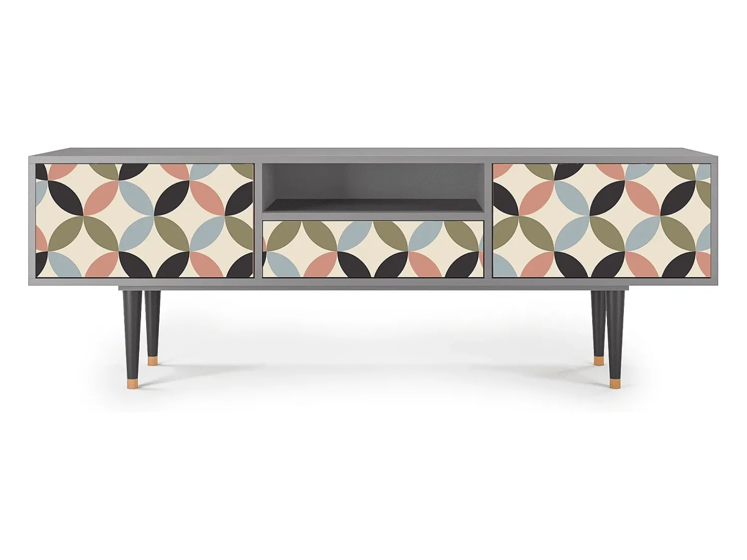 Mueble de TV - 170х59х41 cm - T6 - Butterfly Effect, Cinza^ Móvel De Tv