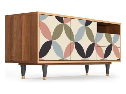 Móvel De Tv| Mueble de TV - 125х56х41 cm - T7 - Butterfly Effect, Nogueira Castanho