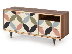 Móvel De Tv| Mueble de TV - 125х56х41 cm - T7 - Butterfly Effect, Nogueira Castanho
