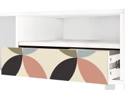 Móvel De Tv| Mueble de TV - 115х59х48 cm - T3 - Butterfly Effect, Branco Bege