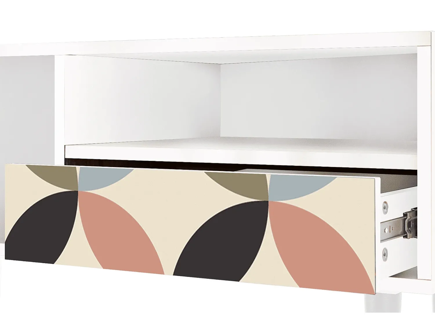 Móvel De Tv| Mueble de TV - 115х59х48 cm - T3 - Butterfly Effect, Branco Bege