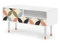Móvel De Tv| Mueble de TV - 115х59х48 cm - T3 - Butterfly Effect, Branco Bege