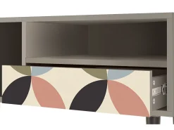 Móvel De Tv* Mueble de TV - 115х59х48 cm - T3 - Butterfly Effect, Areia Bege