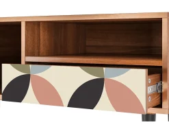 Móvel De Tv| Mueble de TV - 115х59х48 cm - T3 - Butterfly Effect, Nogueira Castanho