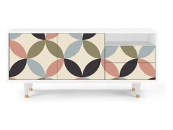 Best Mueble de TV - 125х56х41 cm - T7 - Butterfly Effect, Branco Bege