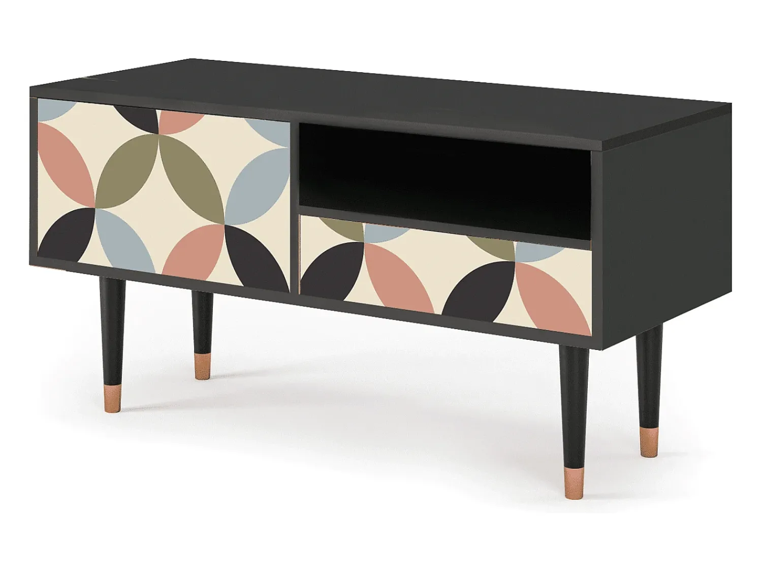 Hot Mueble de TV - 115х59х48 cm - T3 - Butterfly Effect, Antracite Cinza antracite