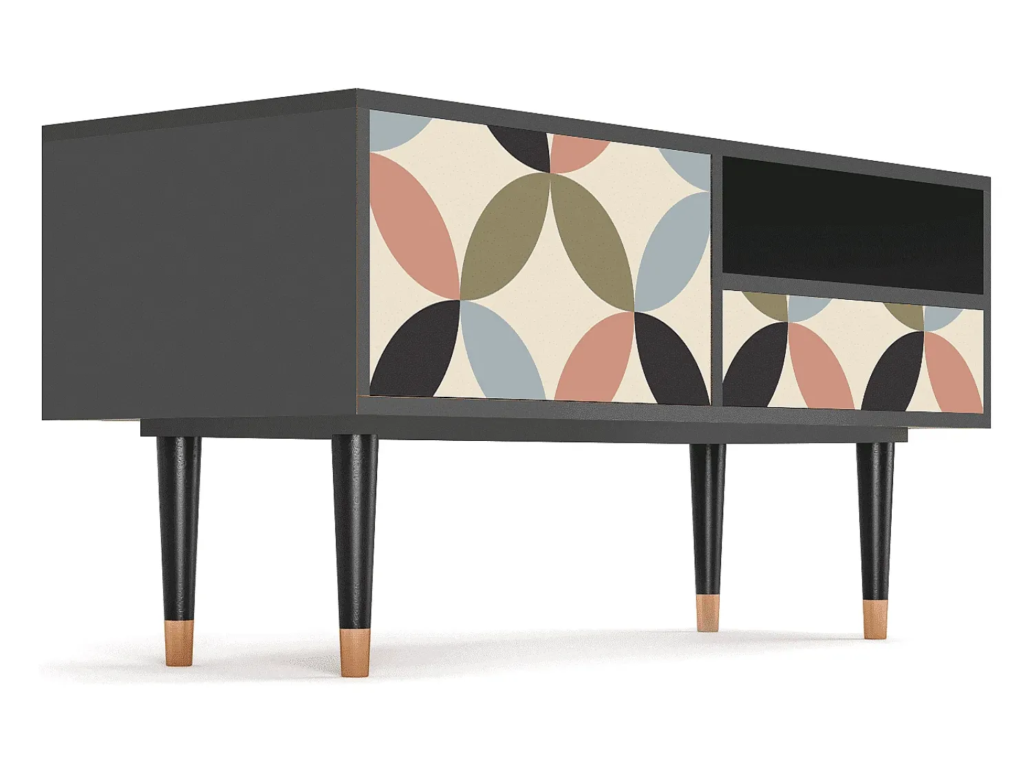 Hot Mueble de TV - 115х59х48 cm - T3 - Butterfly Effect, Antracite Cinza antracite