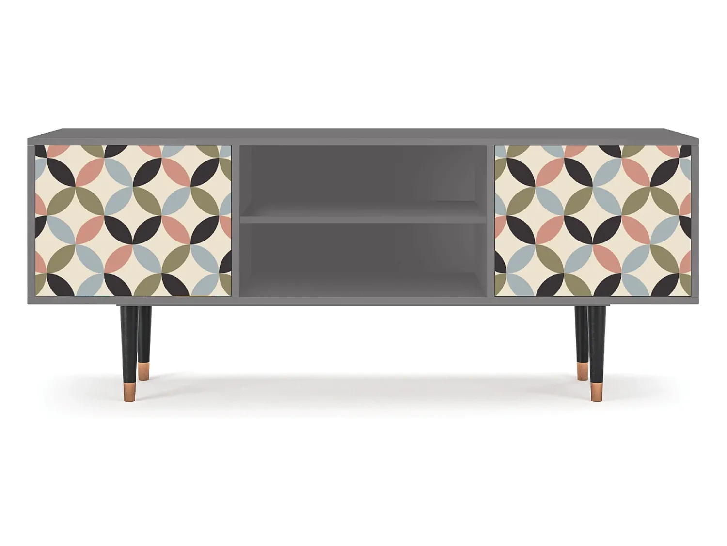 Móvel De Tv* Mueble de TV - 170х69х48 cm - T2 - Butterfly Effect, Cinza Cinzento