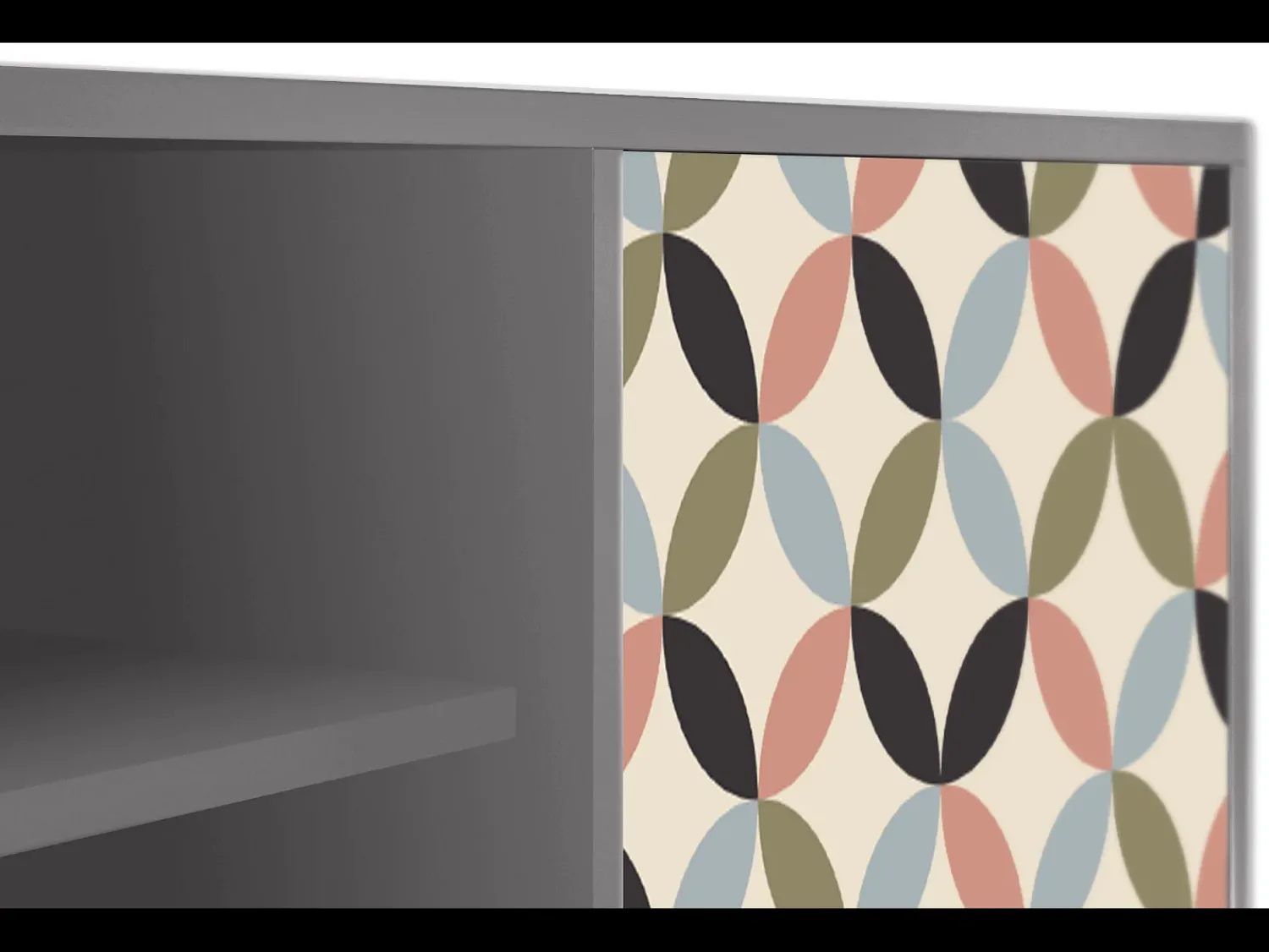 Móvel De Tv* Mueble de TV - 170х69х48 cm - T2 - Butterfly Effect, Cinza Cinzento