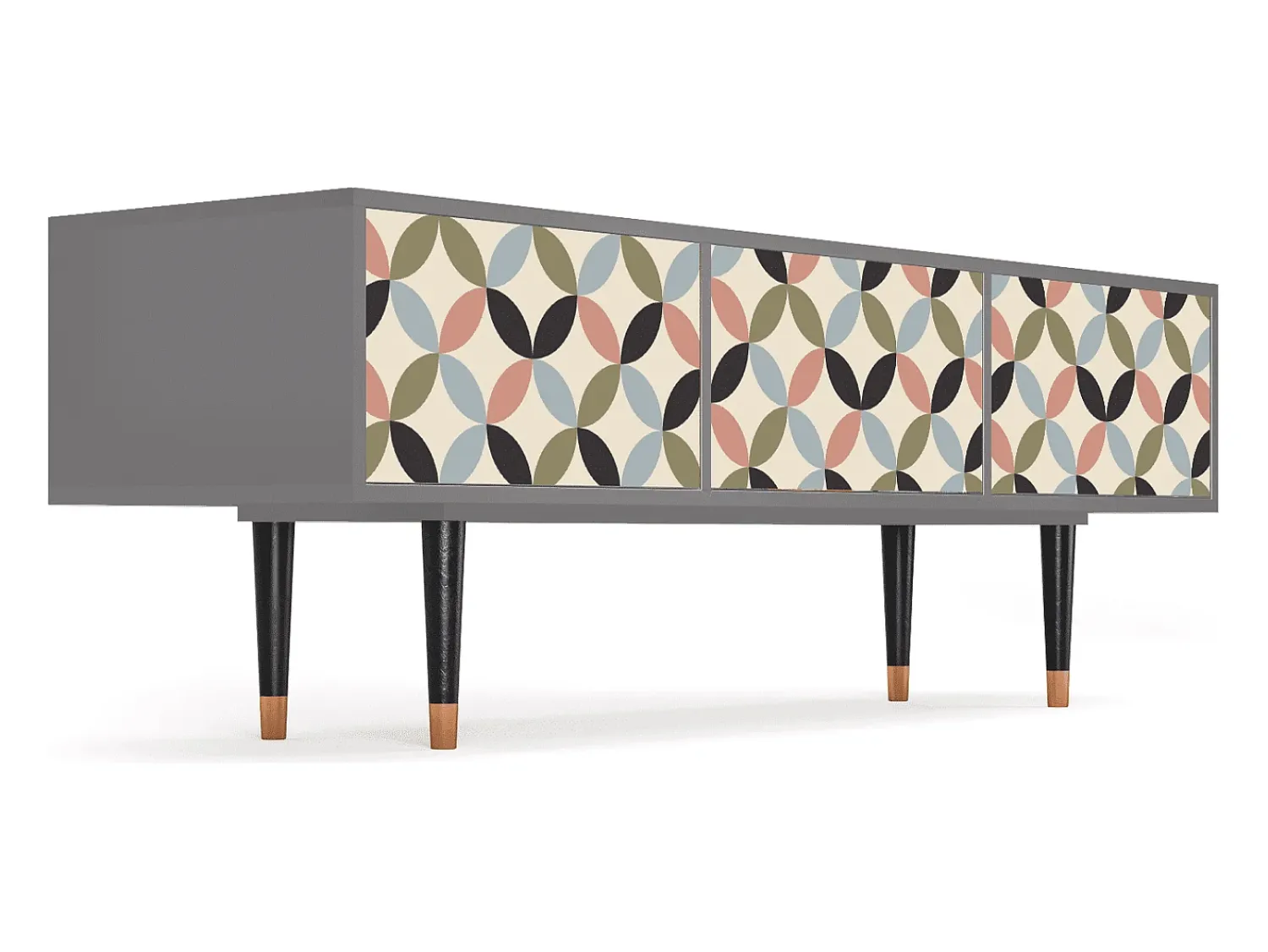 Móvel De Tv* Mueble de TV - 170х59х48 cm - T4 - Butterfly Effect, Cinza Cinzento