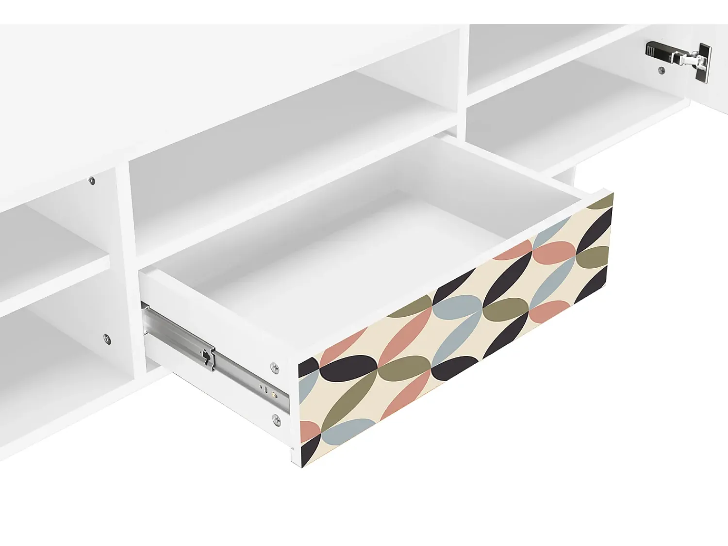 Mueble de TV - 170х59х41 cm - T6 - Butterfly Effect, Branco^ Móvel De Tv