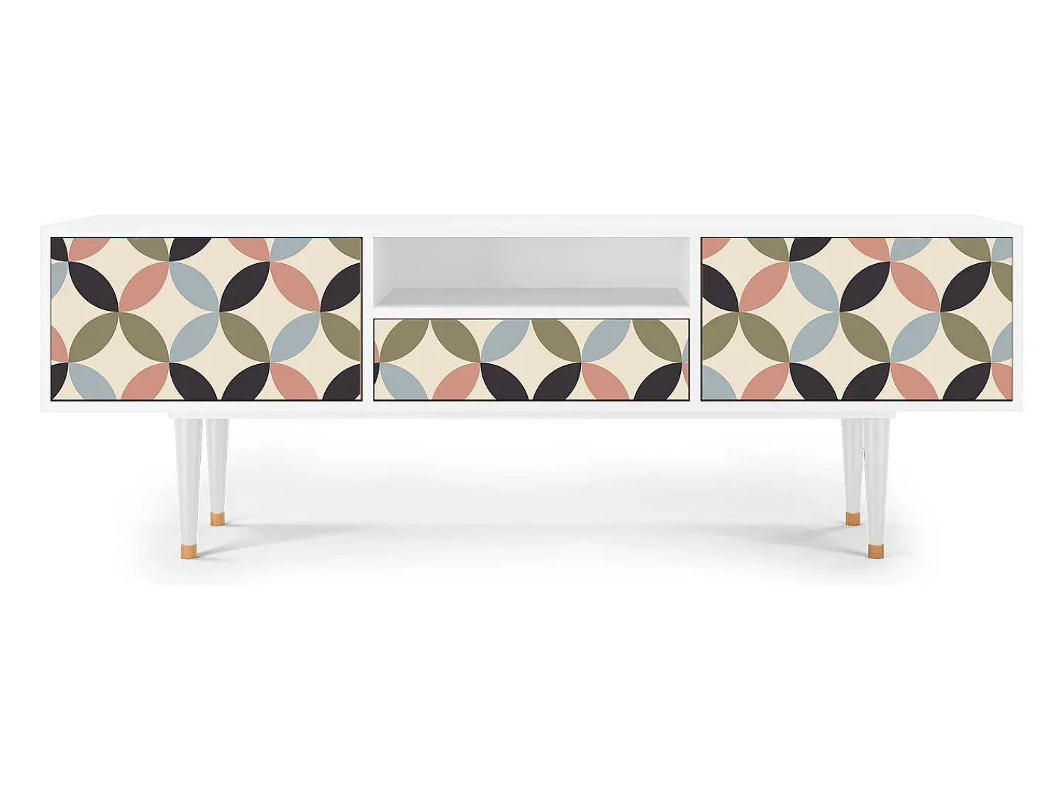 Mueble de TV - 170х59х41 cm - T6 - Butterfly Effect, Branco^ Móvel De Tv