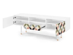 Mueble de TV - 170х59х41 cm - T6 - Butterfly Effect, Branco^ Móvel De Tv