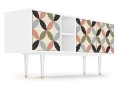 Móvel De Tv* Mueble de TV - 150х69х41 cm - T5 - Butterfly Effect, Branco Bege