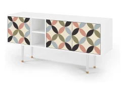 Móvel De Tv* Mueble de TV - 150х69х41 cm - T5 - Butterfly Effect, Branco Bege