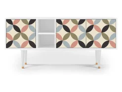 Móvel De Tv* Mueble de TV - 150х69х41 cm - T5 - Butterfly Effect, Branco Bege
