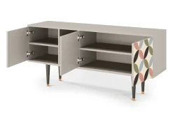 Móvel De Tv| Mueble de TV - 150х69х41 cm - T5 - Butterfly Effect, Areia Bege