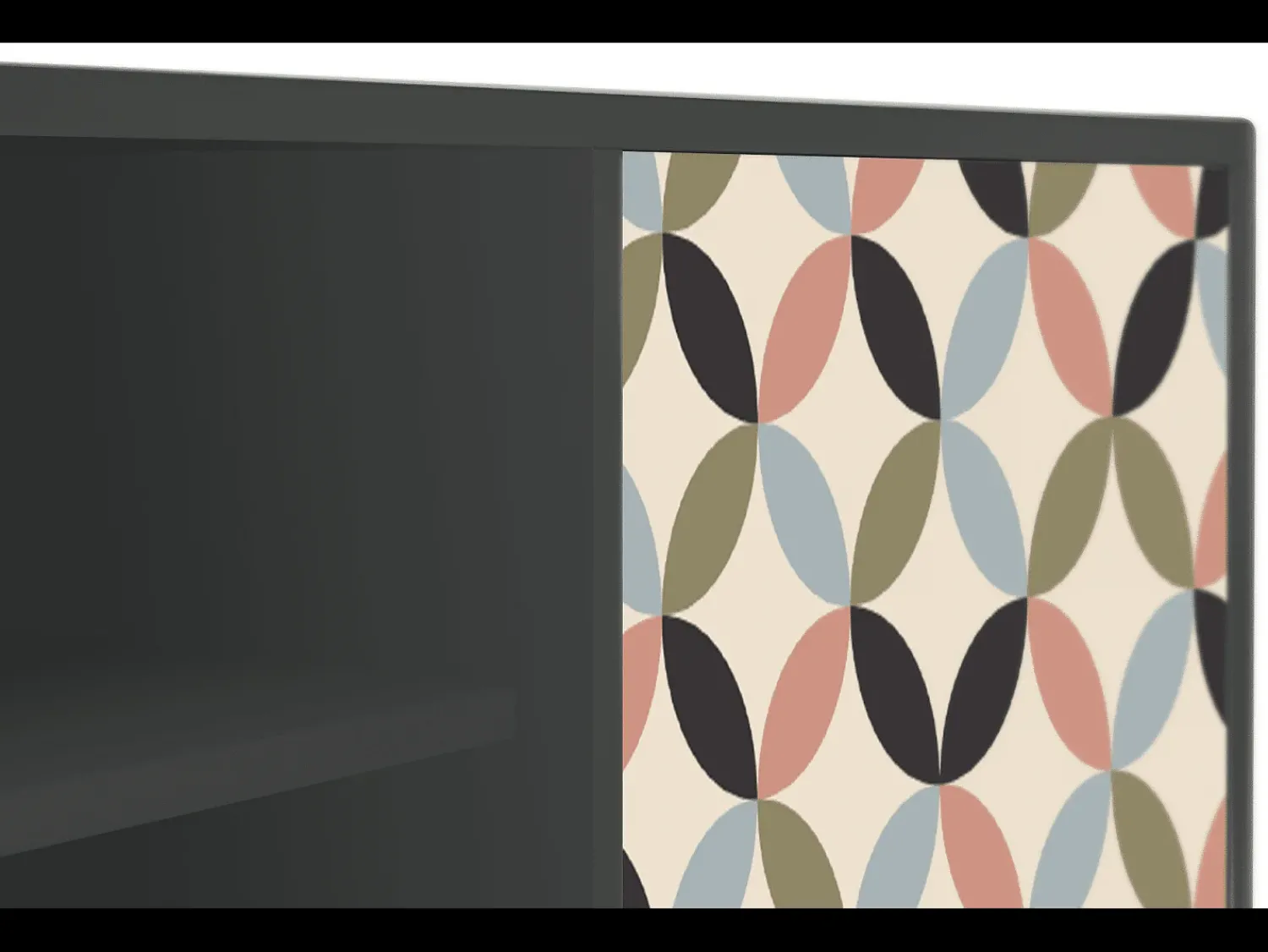Móvel De Tv| Mueble de TV - 170х69х48 cm - T2 - Butterfly Effect, Antracite Cinza antracite