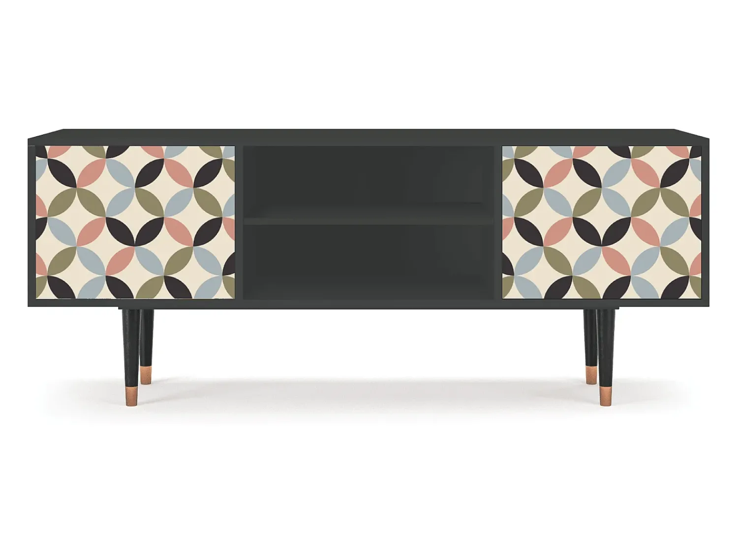 Móvel De Tv| Mueble de TV - 170х69х48 cm - T2 - Butterfly Effect, Antracite Cinza antracite
