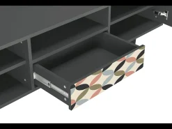 Mueble de TV - 170х59х41 cm - T6 - Butterfly Effect, Antracite^ Móvel De Tv