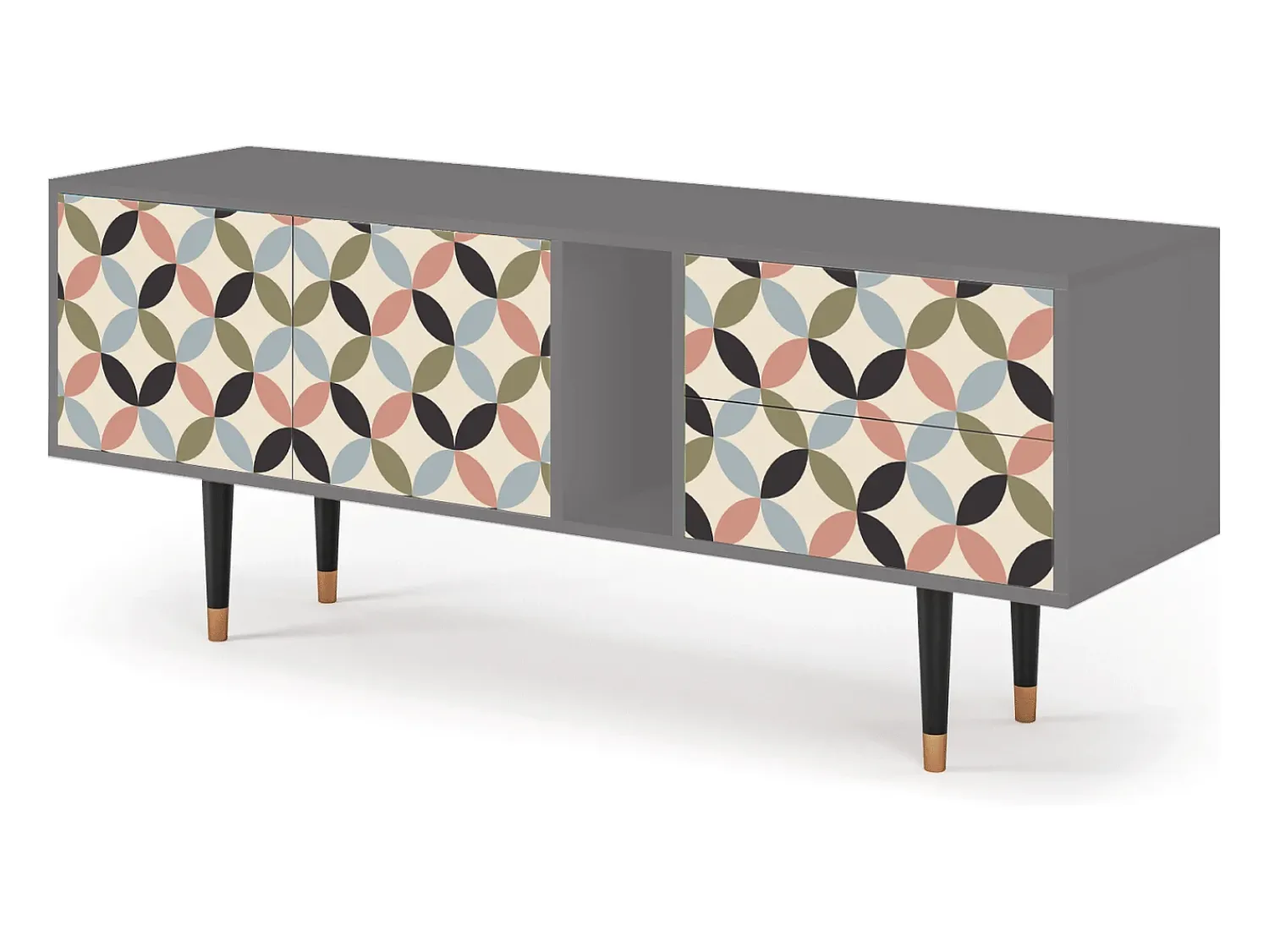 Mueble de TV - 170х69х48 cm - T1 - Butterfly Effect, Cinza Cinzento