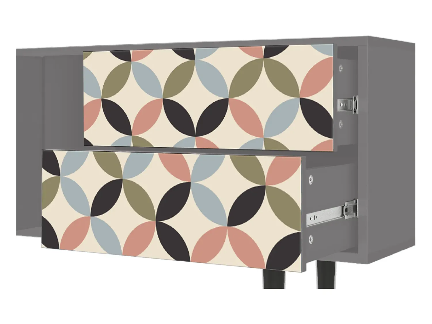 Mueble de TV - 170х69х48 cm - T1 - Butterfly Effect, Cinza Cinzento