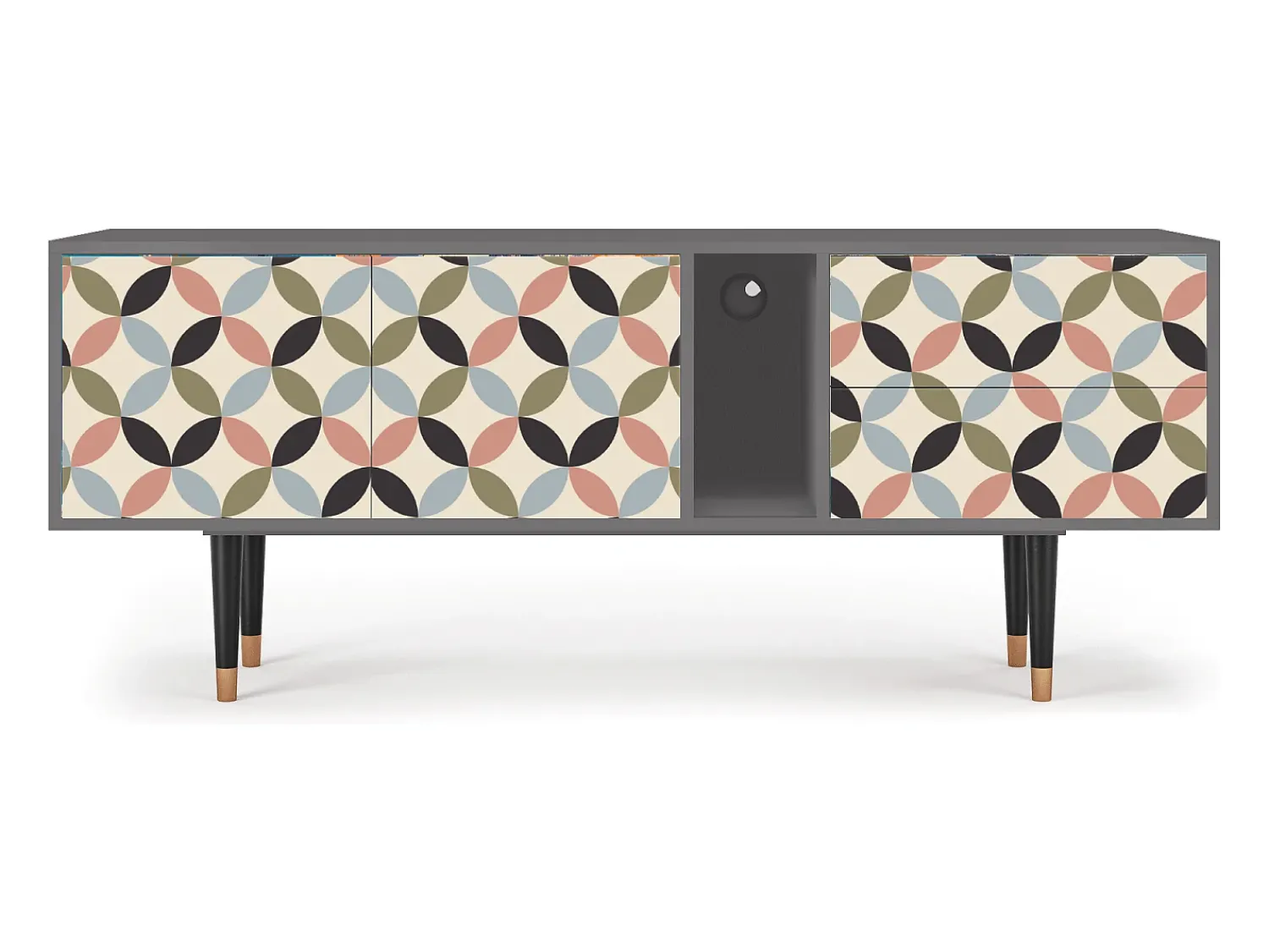 Mueble de TV - 170х69х48 cm - T1 - Butterfly Effect, Cinza Cinzento