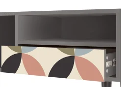 Móvel De Tv* Mueble de TV - 115х59х48 cm - T3 - Butterfly Effect, Cinza Cinzento