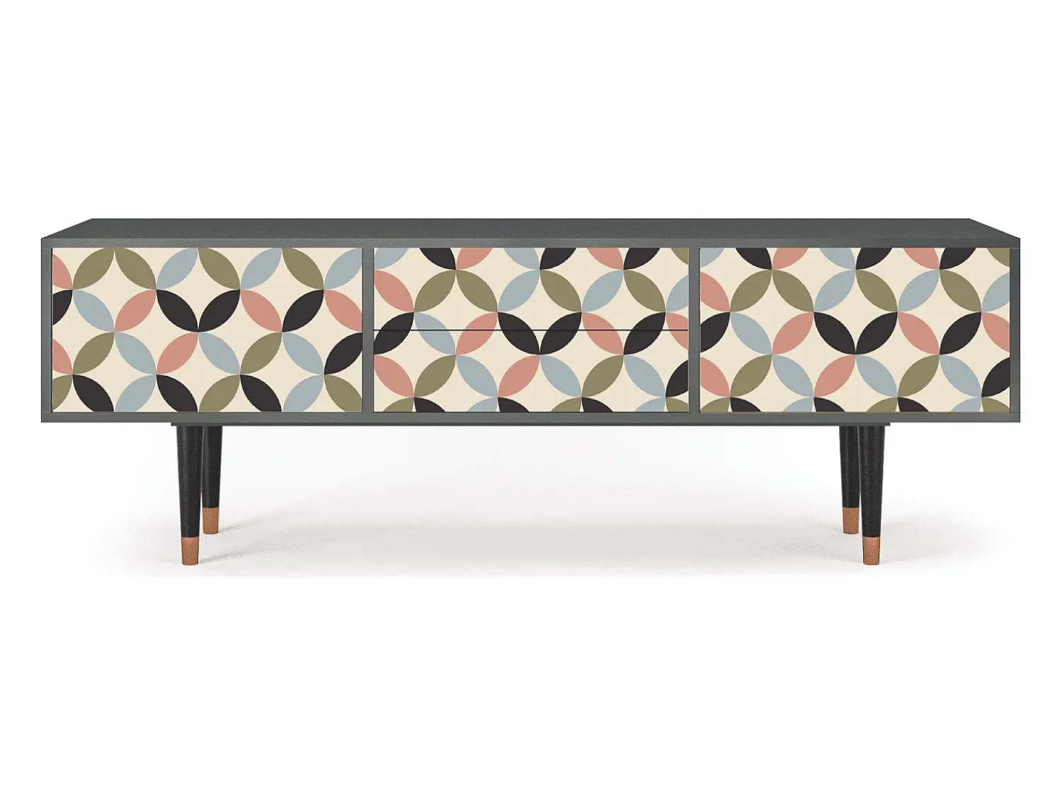 Móvel De Tv| Mueble de TV - 170х59х48 cm - T4 - Butterfly Effect, Antracite Cinza antracite