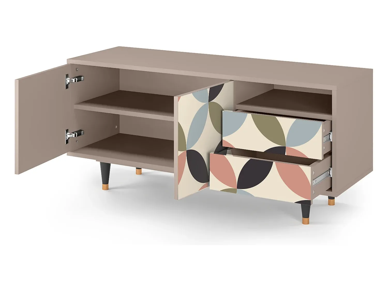 Outlet Mueble de TV - 125х56х41 cm - T7 - Butterfly Effect, Latte Bege