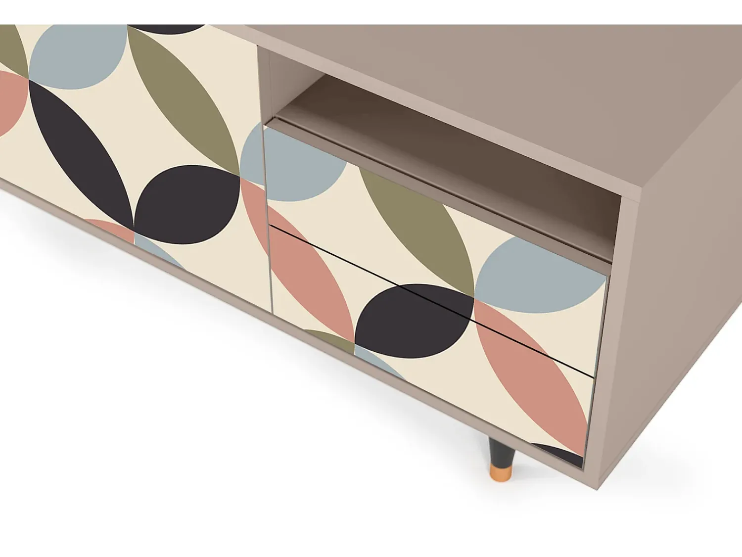 Outlet Mueble de TV - 125х56х41 cm - T7 - Butterfly Effect, Latte Bege