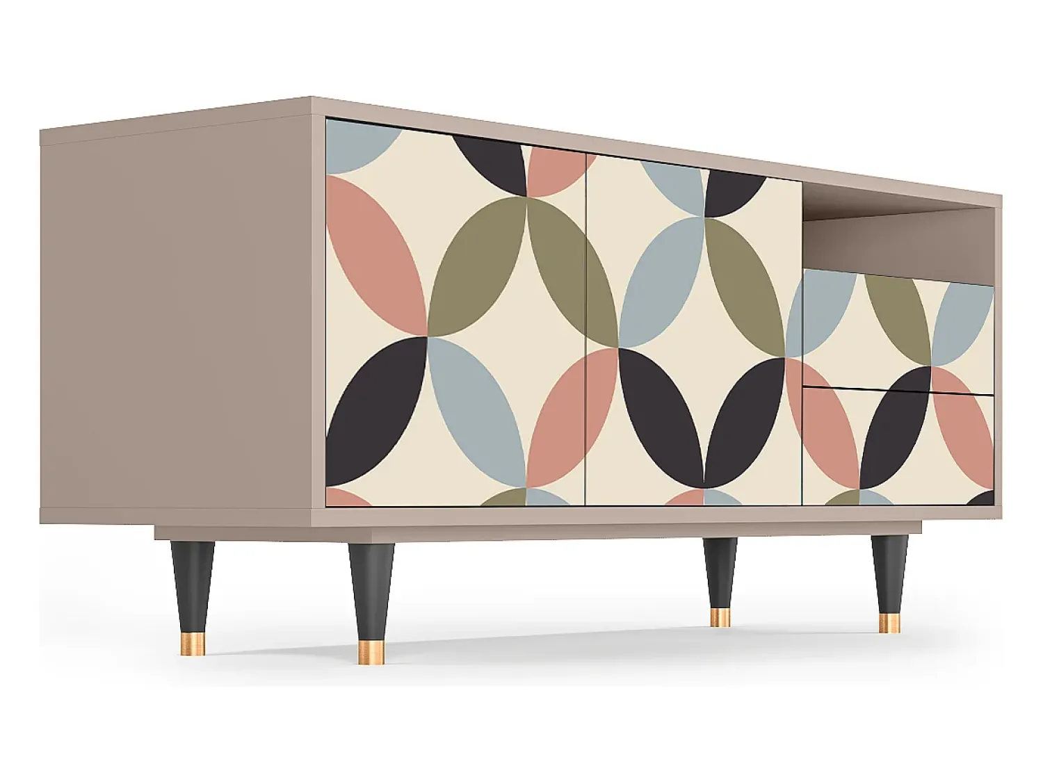 Outlet Mueble de TV - 125х56х41 cm - T7 - Butterfly Effect, Latte Bege