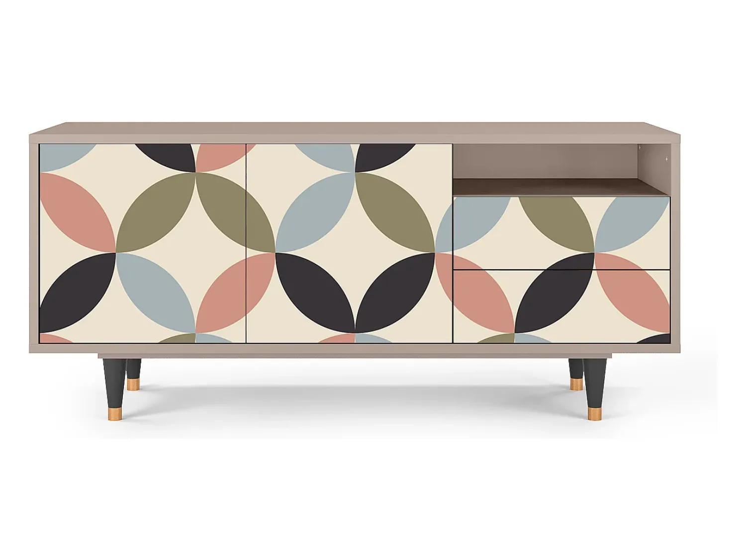 Outlet Mueble de TV - 125х56х41 cm - T7 - Butterfly Effect, Latte Bege