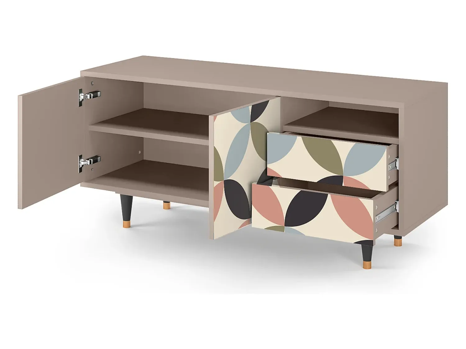 Outlet Mueble de TV - 125х56х41 cm - T7 - Butterfly Effect, Latte Bege